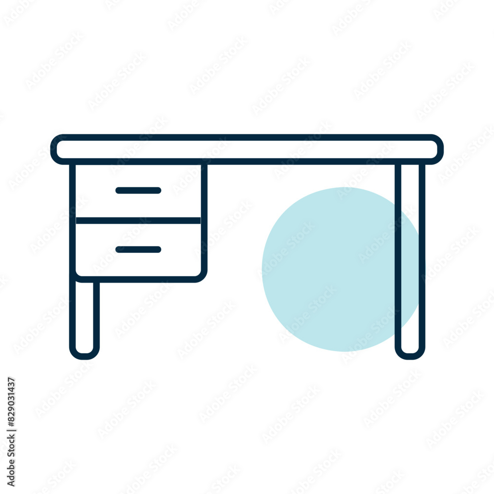 Office desk vector icon. Table sign Office desk vector icon. Table sign