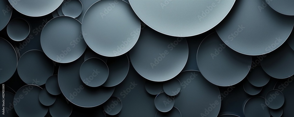 Detailed view of a wall constructed with overlapping circles and shadows Detailed view of a wall constructed with overlapping circles and shadows