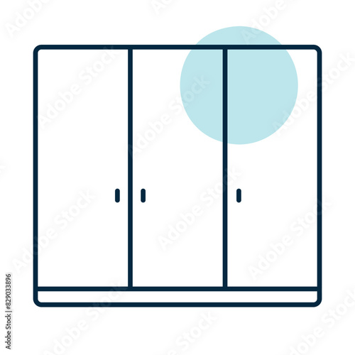 Cupboard vector icon. Furniture sign