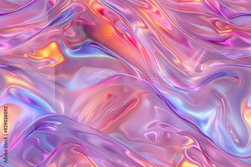 Obraz premium Abstract background with swirling iridescent colors in shades of pink, purple, and blue.