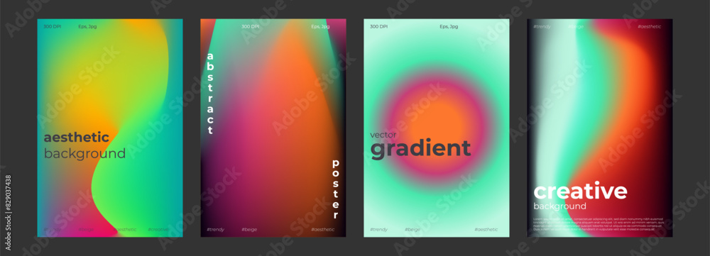 Fototapeta premium Y2k Trendy Aesthetic abstract gradient blue yellow color background with translucent blurred pattern. Retro faded social media poster, stories highlight templates for digital marketing for stories