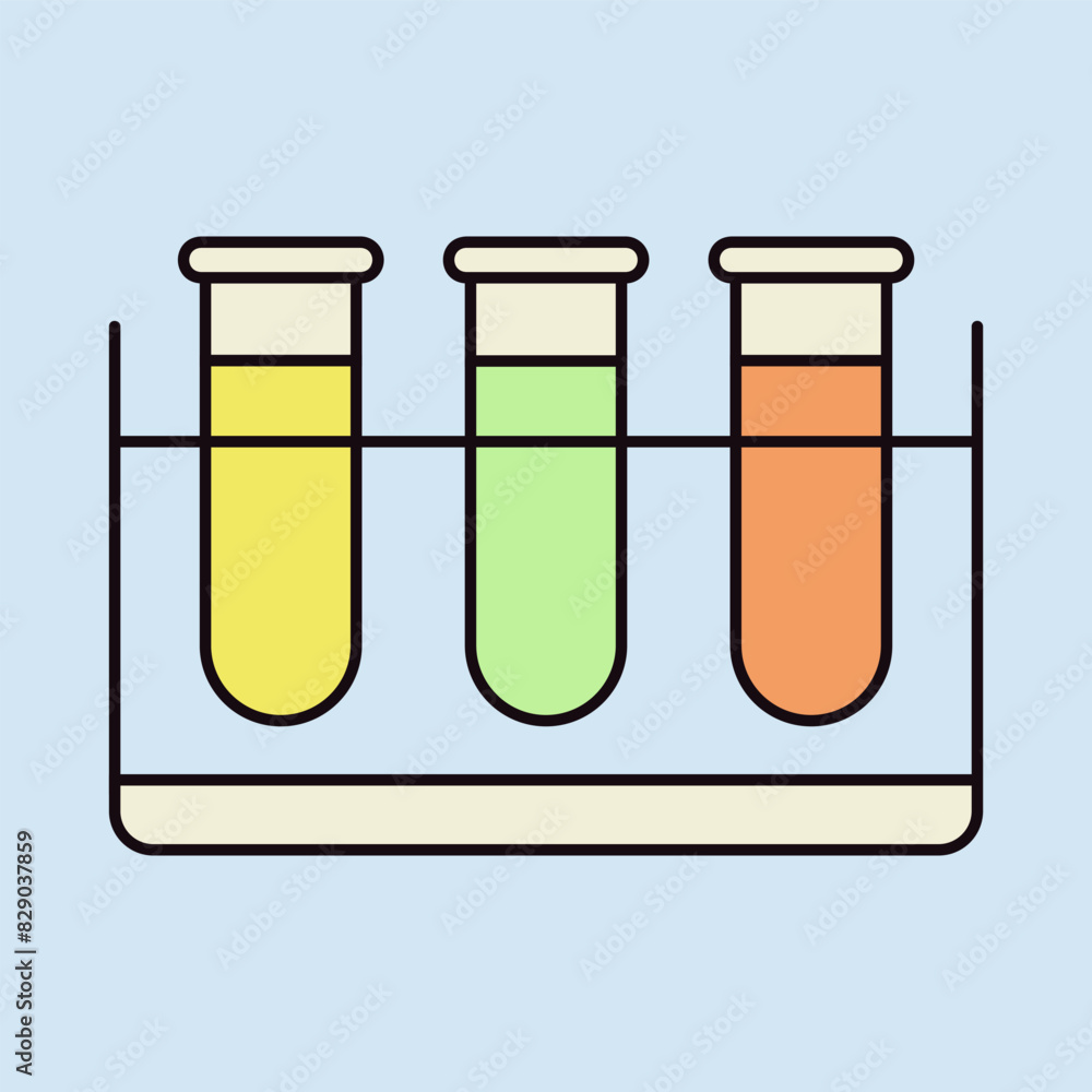 Test tubes vector icon. Medical sign Test tubes vector icon. Medical sign