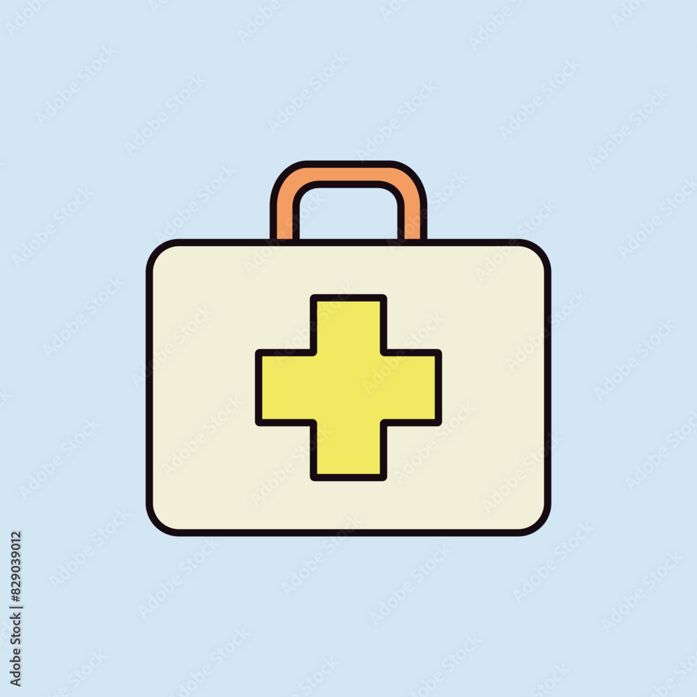 First aid kid vector icon. Medical sign First aid kid vector icon. Medical sign