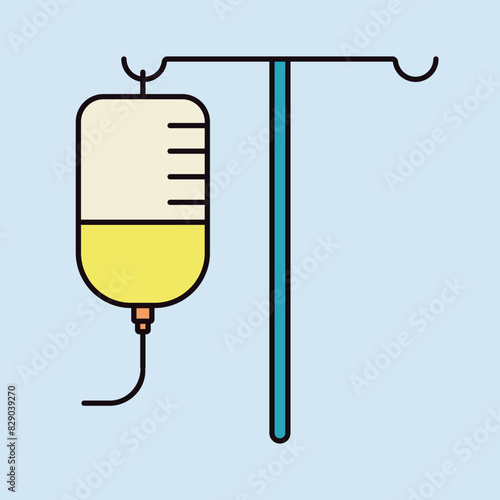 IV Stand vector icon. Medical sign