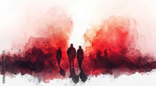 International Day of Remembrance and Commemoration of Victims of Terrorism. white background, watercolor style. text Digital illustration 
