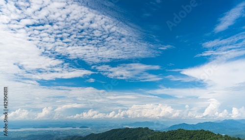 blue sky with white cloud view nature
