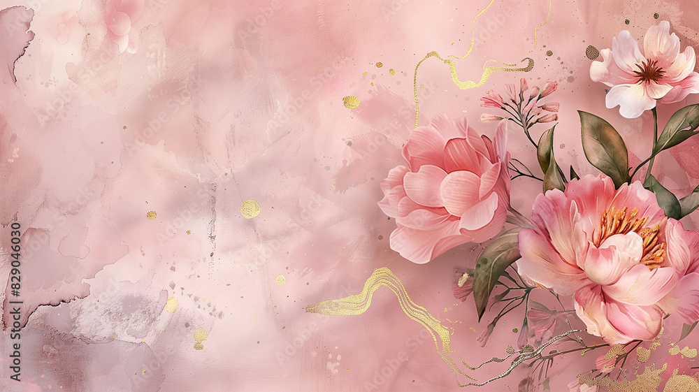 Elegant arrangement of pastel-colored with pink flowers. Elegant arrangement of pastel-colored with pink flowers.