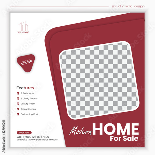 Stylish Real Estate Post Templates for Instagram or Facebook