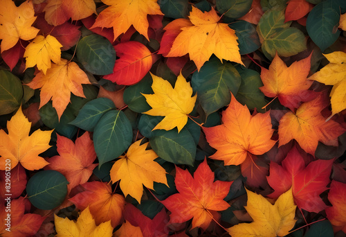 Wallpaper Mural autumn leaves background Torontodigital.ca