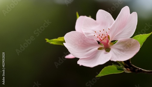 pastel pink flower on white background