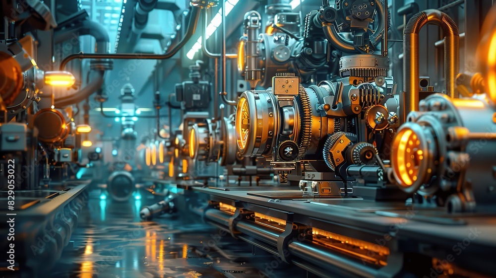 industrial manufacturing with a fusion of traditional and modern machinery industrial manufacturing with a fusion of traditional and modern machinery