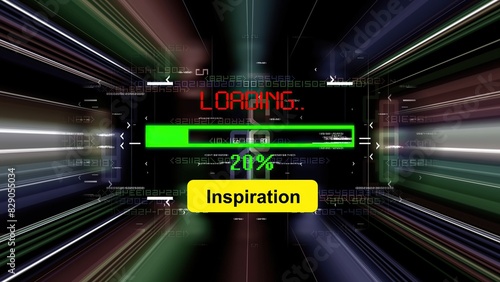 Loading inspiration progress bar on the screen