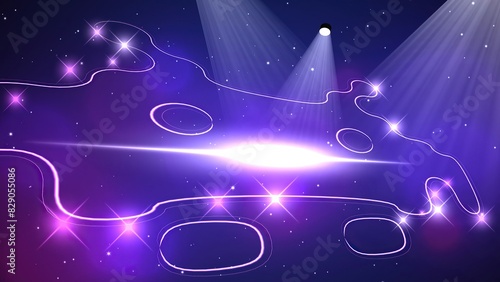 Shining Lights And  particles Background.