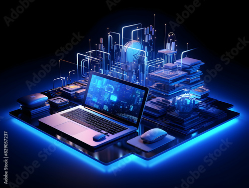 Internet and data mining technology, Acceleration of digital and Internet processes, Abstract technology chip processor background, Communication technology for internet business.