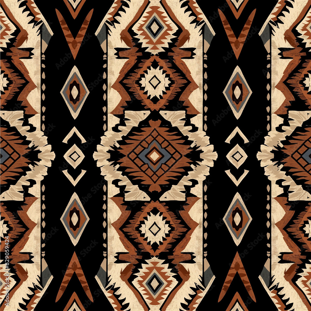 Background pattern, Tribal designs, Earthy and natural colors, seamless and repetitive, detailed and traditional, cultural and historic motifs, rich and textured, authentic and bold, artistic and intr Background pattern, Tribal designs, Earthy and natural colors, seamless and repetitive, detailed and traditional, cultural and historic motifs, rich and textured, authentic and bold, artistic and intr