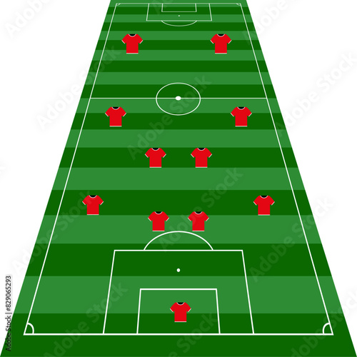 Soccer team design, tactical board