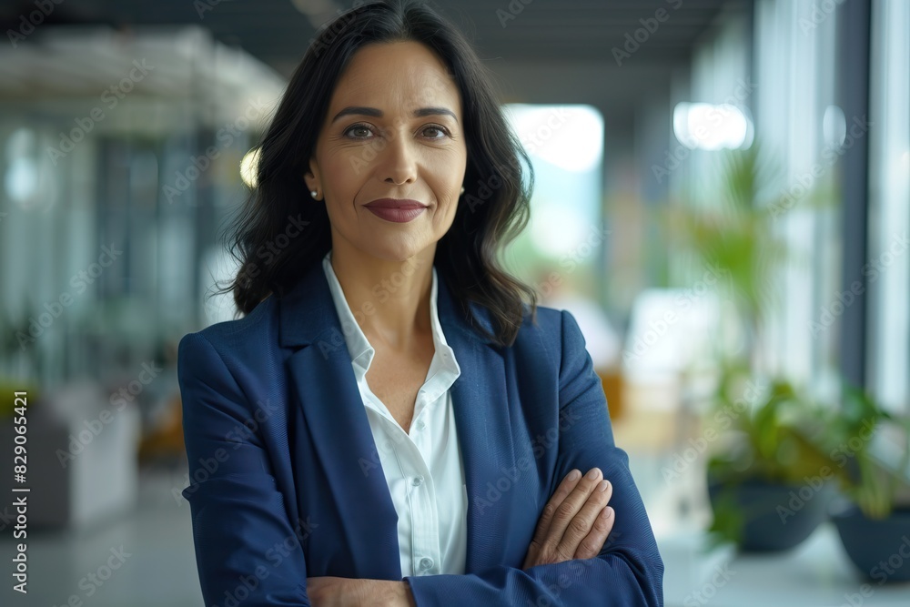 Confident mature businesswoman in office. Confident mature businesswoman in office.