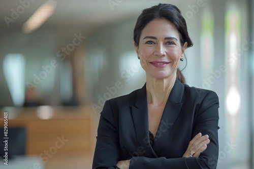 Confident mature businesswoman in office.