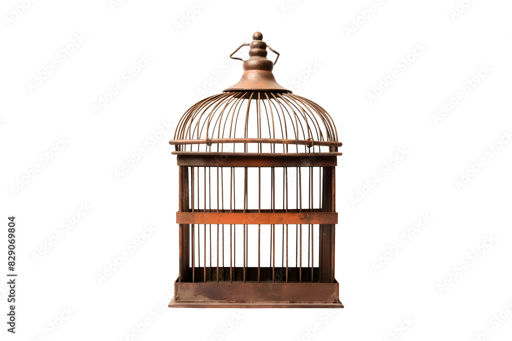OLD BIRDCAGE (PNG) isolated on transparent background OLD BIRDCAGE (PNG) isolated on transparent background