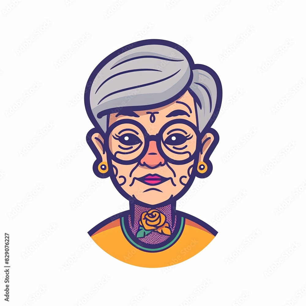 A woman with glasses and tattoos on her neck and face A woman with glasses and tattoos on her neck and face