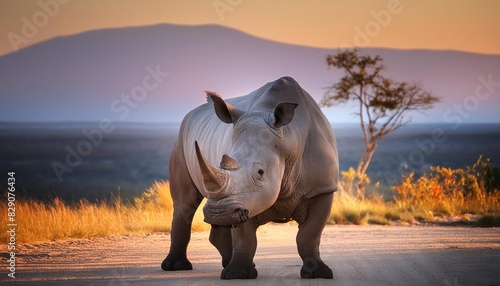 rhino in botswana