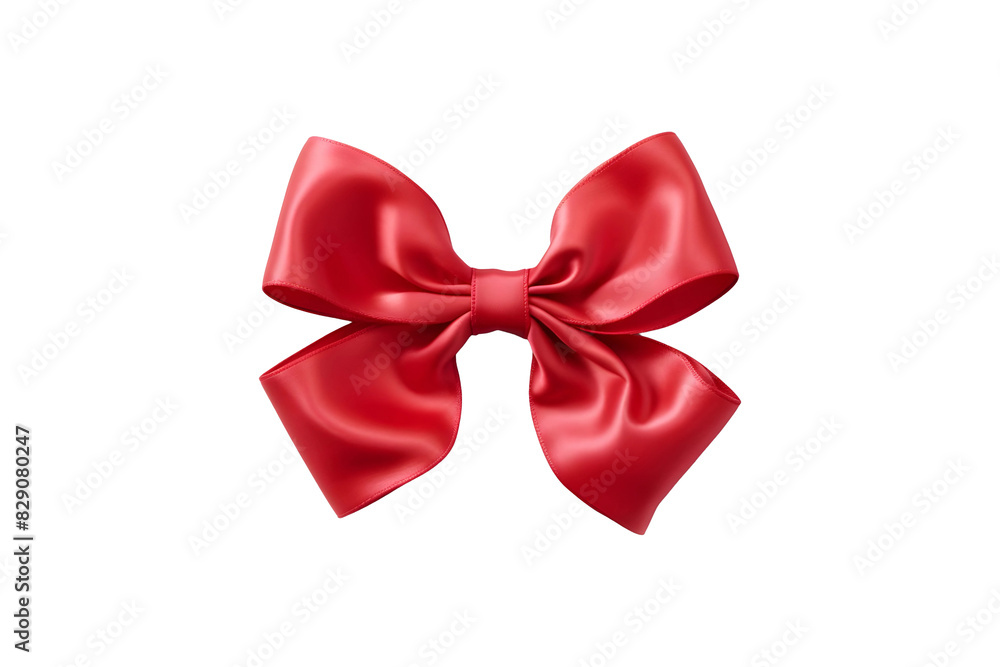 Red Bow ribbon isolated on transparent background, PNG Object Red Bow ribbon isolated on transparent background, PNG Object