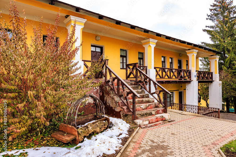 Hincu Monastery in the Republic of Moldova. Background with selective focus and copy space Hincu Monastery in the Republic of Moldova. Background with selective focus and copy space