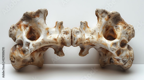 Front view mockup image white background of a bone graft photo
