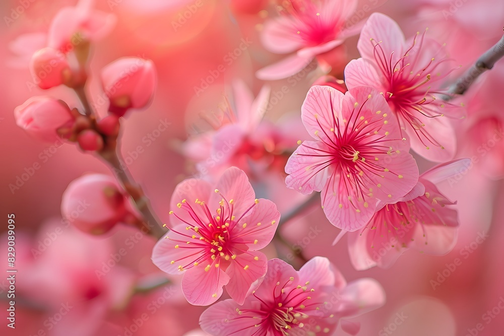 Pink flower closeup with blurry background Pink flower closeup with blurry background