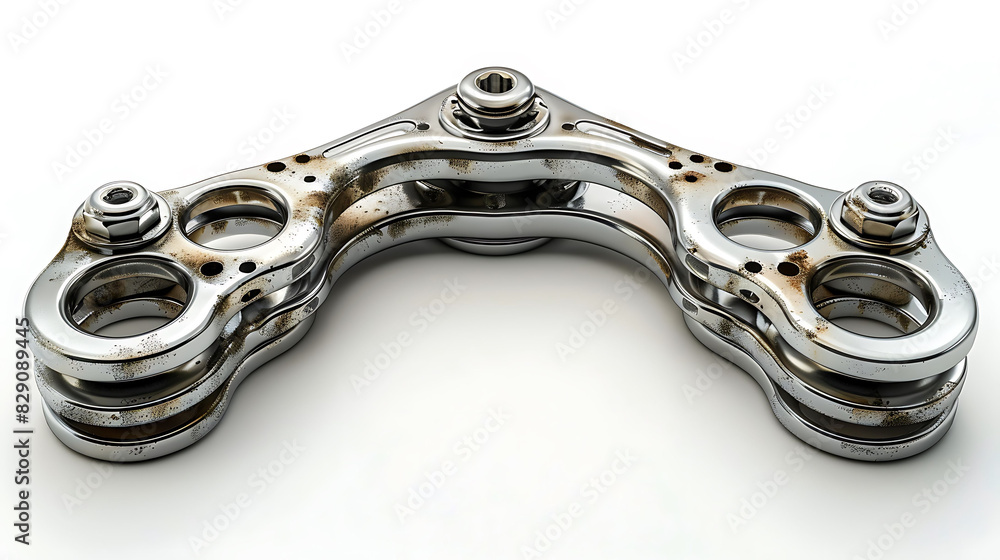 Front view mockup image white background of a bone clamp Front view mockup image white background of a bone clamp