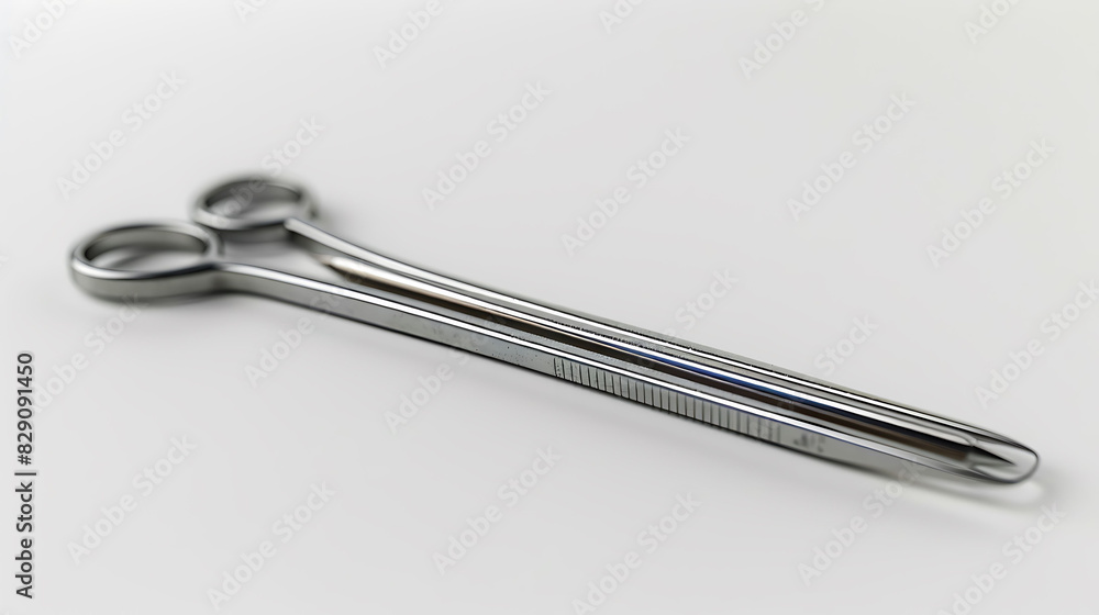 Front view mockup image white background of a surgical suture Front view mockup image white background of a surgical suture