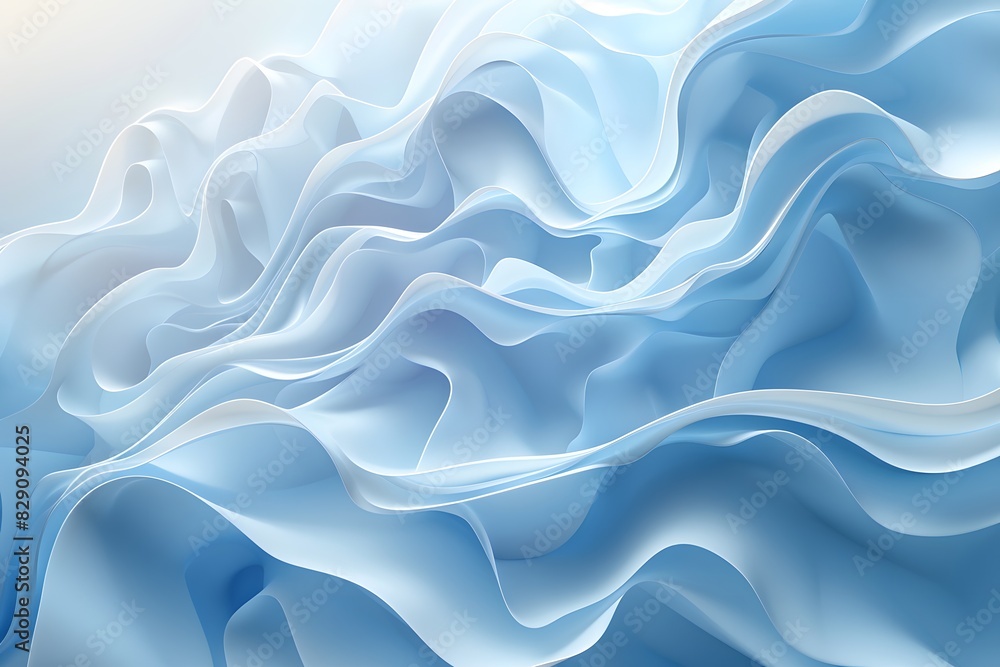 Close-up of blue and white abstract background with waves Close-up of blue and white abstract background with waves