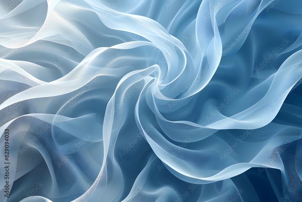 Close-up blue white fabric swirl Close-up blue white fabric swirl