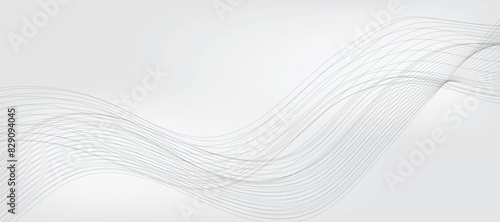 Abstract vector gradient white background with wavy lines.
