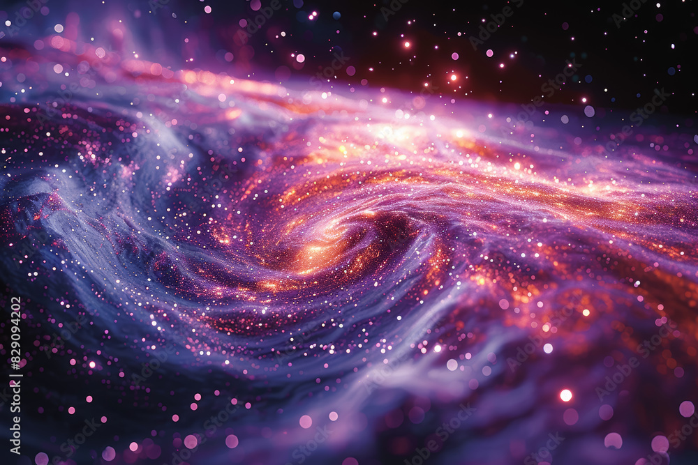 Obraz premium The cosmic ballet of gravitational waves rippling through spacetime, carrying with them the echoes of cataclysmic events across the universe. Concept of gravitational astronomy. Generative Ai.