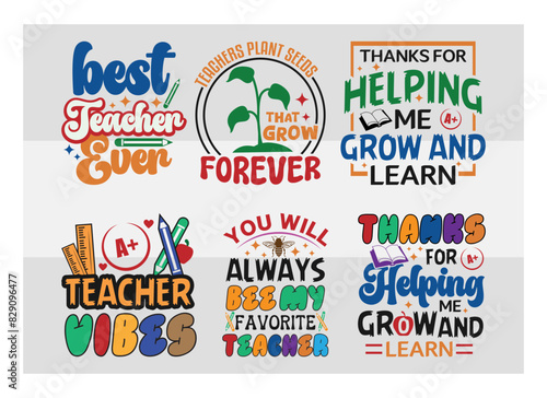 Teacher SVG Bundle  Best Teacher Ever Svg Teacher SVG  School SVG  Teach Svg  Back to School svg  Teacher Gift svg  Teacher Shirt svg  Cut Files for Cricut