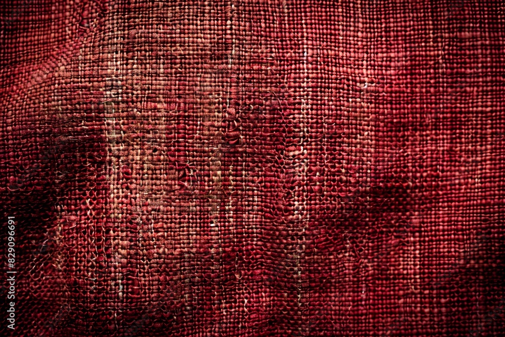 Close up of red cloth with cross Close up of red cloth with cross