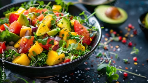 Microgreen Mango Avocado Salsa Recipe