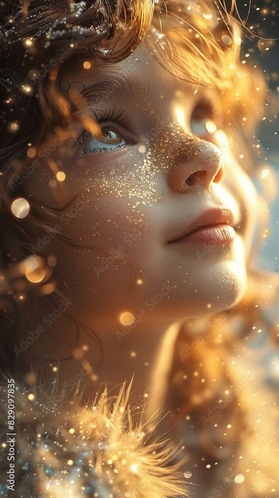 tarot card of Child like angels with big eyes happy smiling magic realism dreamlike generative ai tarot card of Child like angels with big eyes happy smiling magic realism dreamlike generative ai