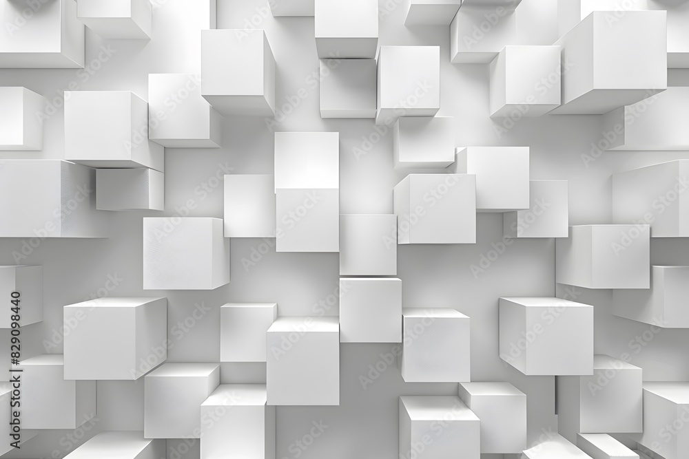 White cubes close up in room White cubes close up in room