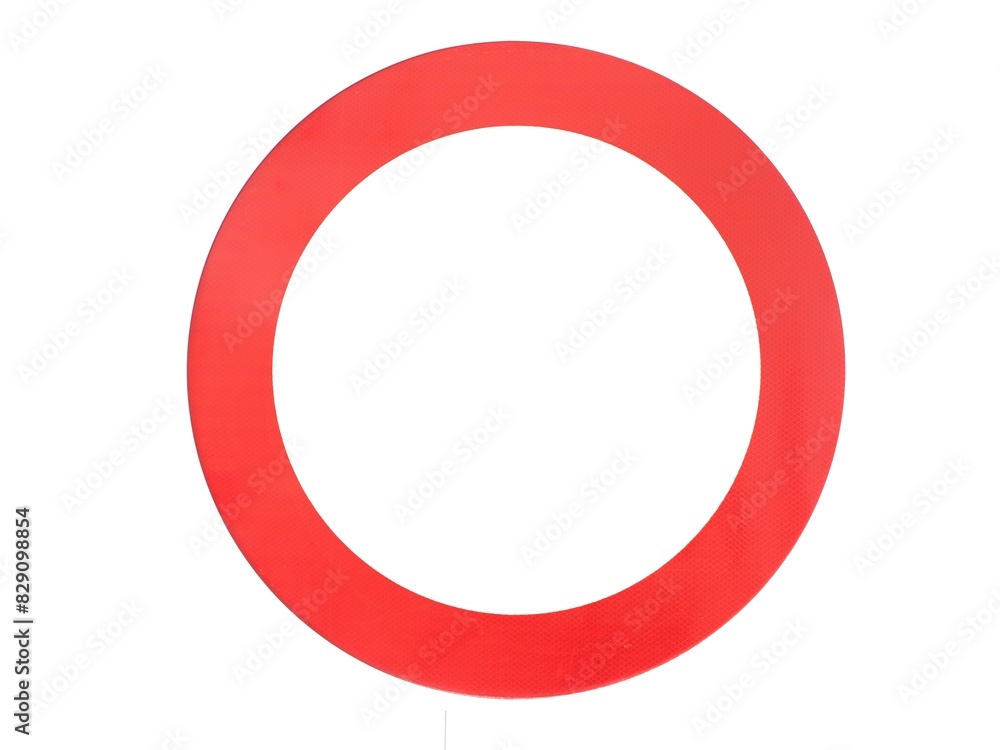 Customizable speed limit traffic sign isolated on a white background. A red circle with space to insert a number for the maximum permissible speed Customizable speed limit traffic sign isolated on a white background. A red circle with space to insert a number for the maximum permissible speed