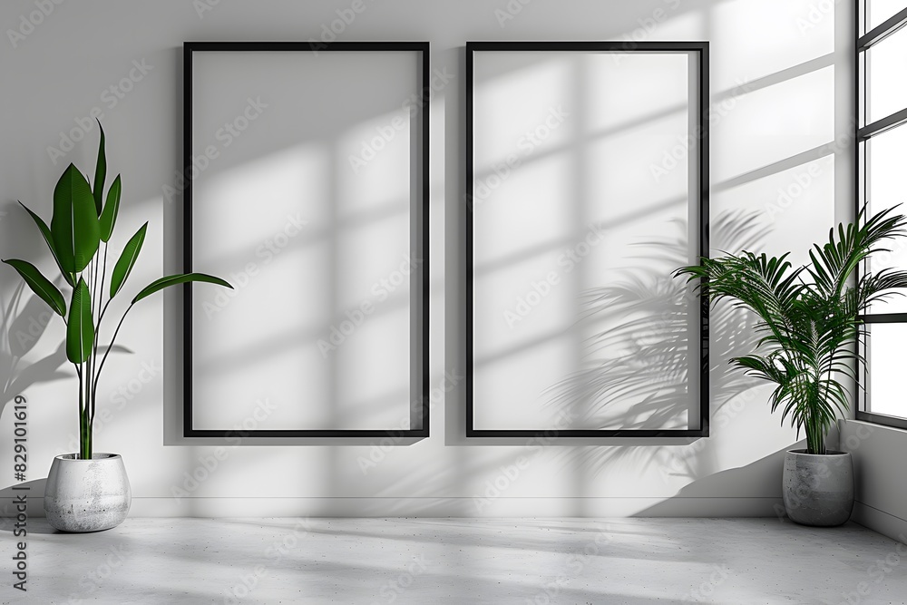 Two empty frames, plant room Two empty frames, plant room