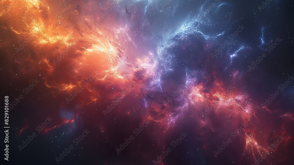 Obraz premium Colorful space galaxy cloud nebula. Stary night cosmos. Universe science astronomy.generative ai