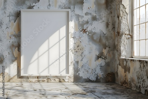 Peeling paint room picture frame photo