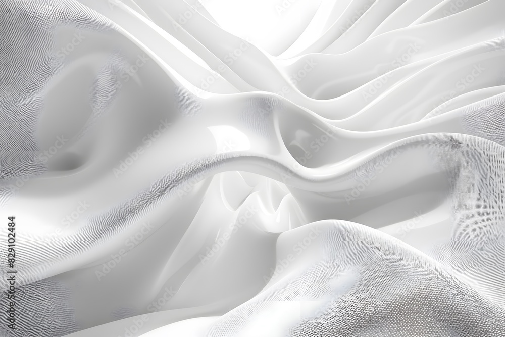 Obraz premium Close-up of highly folded white fabric
