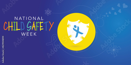Child Safety Week in every June. Annual child safety awareness concept for banner, poster, card and background design. Child safety week awareness month concept observed in every year 6th-12th june
