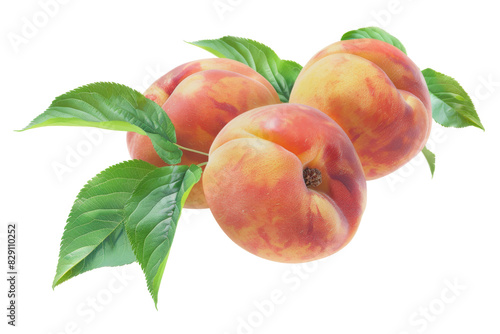 Wallpaper Mural Fresh Juicy Peaches Isolated on Transparent Background Torontodigital.ca