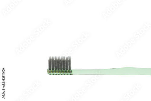 Toothbrush bristles. Toothbrush texture. Toothbrush close-up.