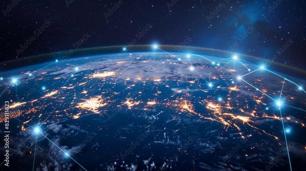 Obraz premium Global world business development inspiration team wallpaper background