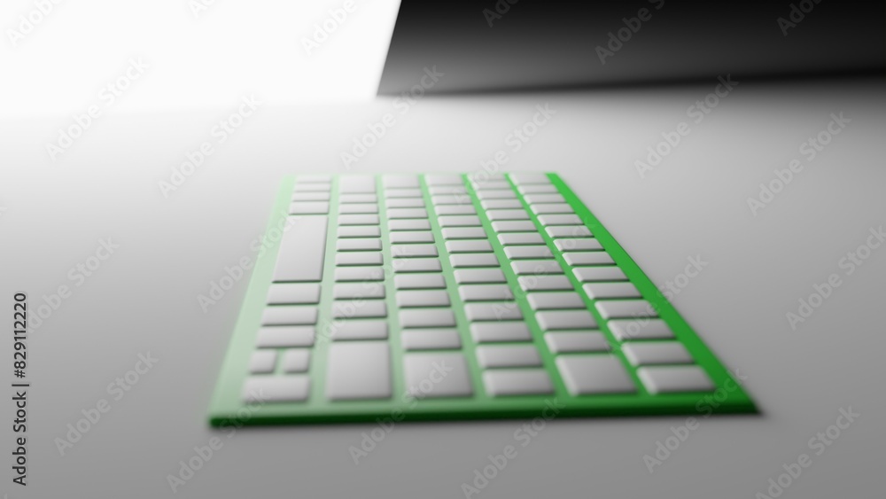 computer keyboard made in 3d computer keyboard made in 3d